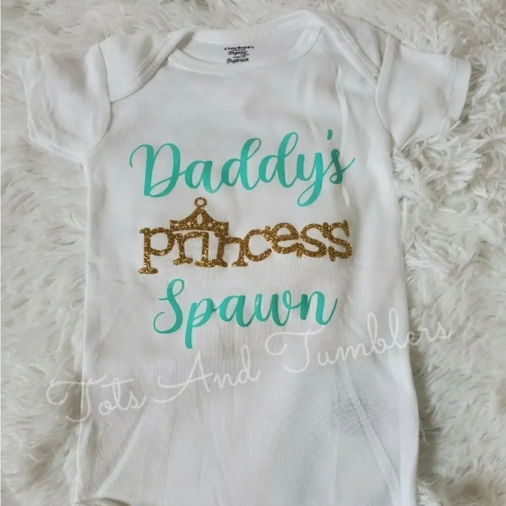 Daddy's Princess Spawn 3-6 month onesie